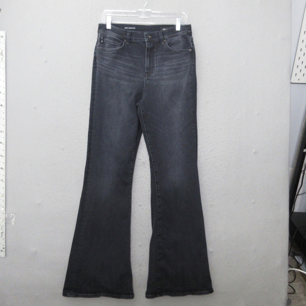 AG Adriano Goldschmied Jeans 29 Madi High Rise Flare Faded Black Minimal Capsule